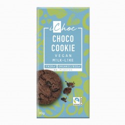 chocolate vegano bio con almendra y choco cookies 80g ichoc