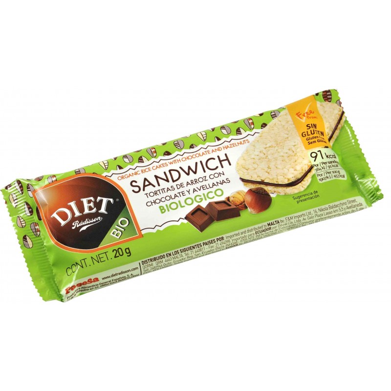 sandwich arroz cacao avellanas 60gr